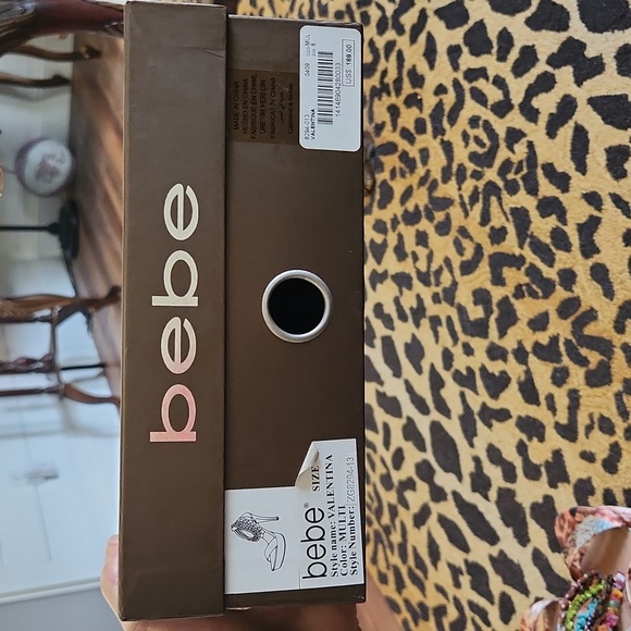 BEBE Valentina Satin and Beaded Platform Heels - Picture 10 of 16